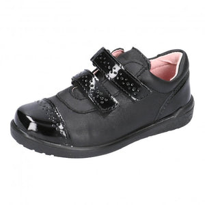 Ricosta GRACE PATENT TOE Leather School Shoes (Black) 